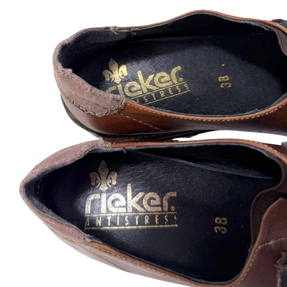 Rieker Antistress Celia Slip On Comfort Shoes Women’s 7.5/38 Brown Leather - Picture 5 of 6